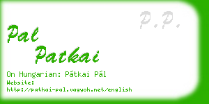pal patkai business card